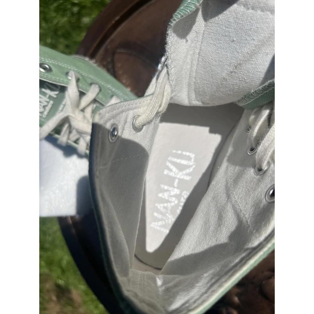 NAN KU Couture Cruise Studded High Top Sneakers Distressed Green Size 40 US 9 - Picture 15 of 15